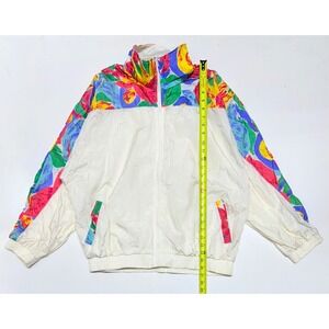 Giorgio Sant Angelo Vintage‎ Abstract Floral Track Jacket Men's L Windbreaker